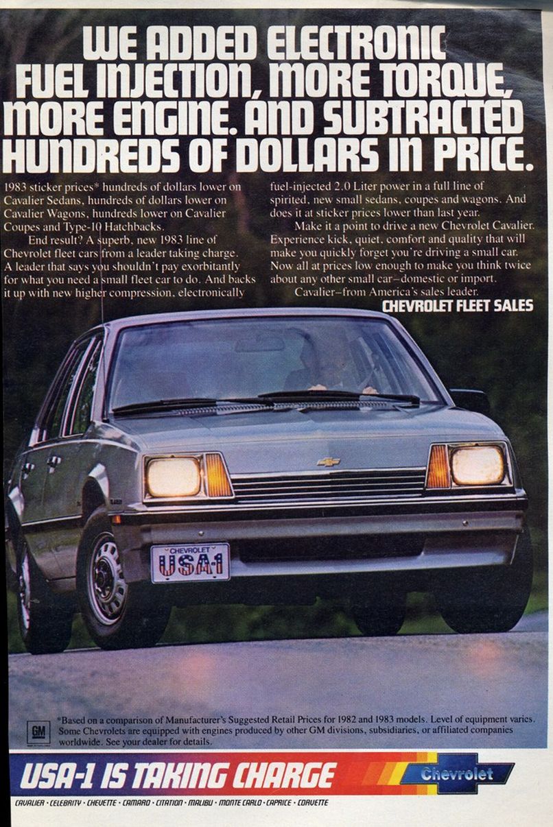 1982 Chevrolet Auto Advertising